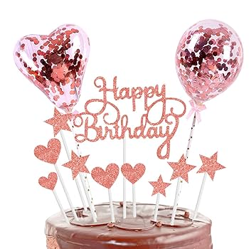 Amazon.co.jp: 【LEISURE CLUB】ケーキトッパー 誕生日ケーキ